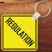 レギュレーションメタルスクエアキーチェーン キーホルダー (裏面)