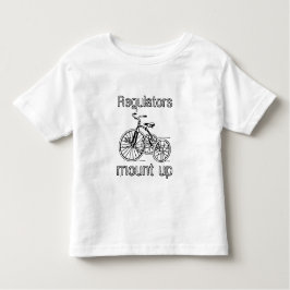 レギュレーター山アップユニセックス三輪車Tシャツ トドラーTシャツ
