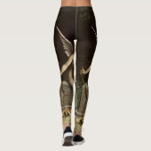 レギングを坐らせている2匹のレトロのキューピッド レギンス (裏面)