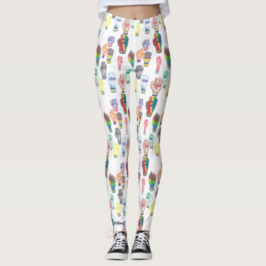 レギンスに虹の拳。 レギンス (正面)