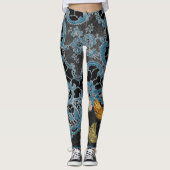 レギンスアンティークレース蝶パターン レギンス (正面)