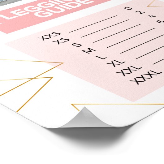 レギンスガイドサイズZyiaアクティブ衣服表示 ポスター (角)