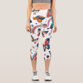 レギンスデザインカラフル – 蝶 カプリレギンス (正面)