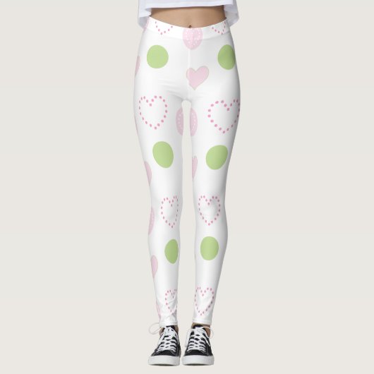 レギンスピンクハートデザイン レギンス (正面)