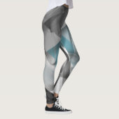 レギンスフィットネス抽象芸術アートブルー海 レギンス (右)