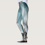 レギンスフィットネス抽象芸術アートブルー海 レギンス (左)