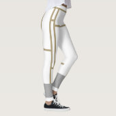 レギンスモンドリアンインスパイアホワイトベージュ1 レギンス (右)