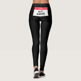 レギンス前面アメリカ国旗とカレン名タグ背面 レギンス