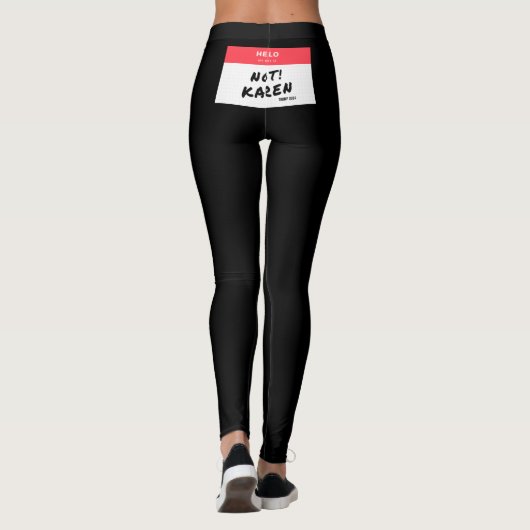 レギンス前面アメリカ国旗とカレン名タグ背面 レギンス (裏面)