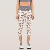 レギンス名前をカスタムする&イニシャルスIcelandic sheepdog カプリレギンス (正面)