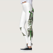 レギンス独占的デザイン。緑の蝶の女の子。 レギンス (左)