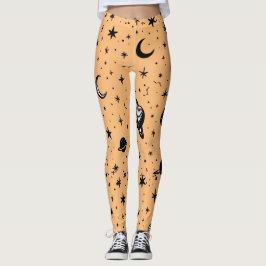 レギンス – 星空の夜と月の位相パターン