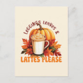 レギンス.葉ラテ ポストカード (正面)