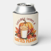 レギンス、離れラテお願い – 秋美学 缶クーラー (缶裏面)
