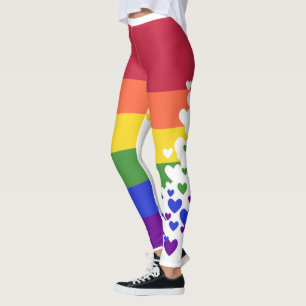 レギンス - LGBTQI フラグを掲げるハート