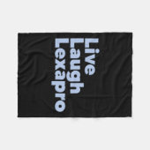 レクサプロ精神健康自殺認識を笑う フリースブランケット (正面(横))