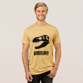 レクセルント！ト。レックス恐竜スカル トライブレンドＴシャツ (正面全面)