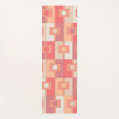 レクタンジェルピーチピンクレトロ幾何コンテンポラリー図形 ヨガマット (正面)