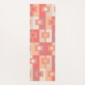 レクタンジェルピーチピンクレトロ幾何コンテンポラリー図形 ヨガマット (裏面)