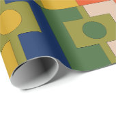 レクタンジェル中世紀幾何モダンパターン ラッピングペーパー (ロールコーナー)