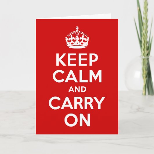 レクラシックッドKeep Calm and Carry On カード (正面)