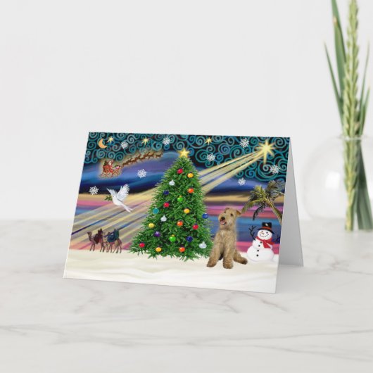 レクランド・テリアのクリスマスマジック シーズンカード (正面)