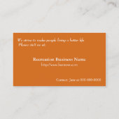 レクリエーションの名刺、水中の牛 名刺 (裏面)