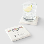 レクリエーションパーソナライズされたセラピスト ストーンコースター (横)