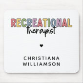 レクリエーションパーソナライズされたセラピスト マウスパッド (正面)