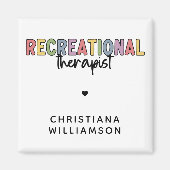 レクリエーションパーソナライズされたセラピスト マグネット (正面)