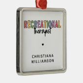 レクリエーションパーソナライズされたセラピスト メタルオーナメント (右)