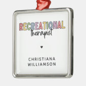 レクリエーションパーソナライズされたセラピスト メタルオーナメント (左)
