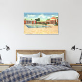 レクリエーションビルインテリアコートアンドプールビュー キャンバスプリント (インサイチュ (寝室))