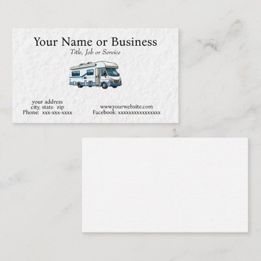 レクリエーション車 名刺 (正面/裏面)