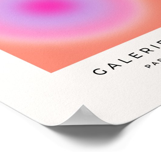 レクルール01オレンジとピンクのグラデーションのオーラ ポスター (角)