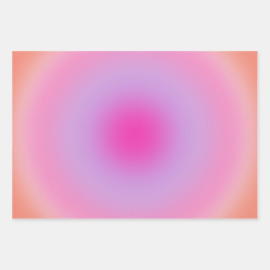 レクルール01オレンジとピンクのグラデーションのオーラ ラッピングペーパーシート (正面3)