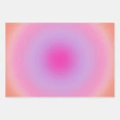 レクルール01オレンジとピンクのグラデーションのオーラ ラッピングペーパーシート (正面2)