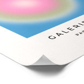 レクルール02青ヴィンテージグラデーションオーラ ポスター (角)