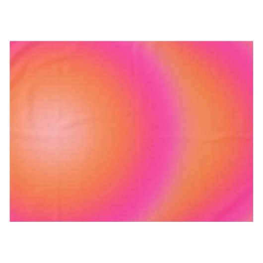 レクルール03ホットピンクとオレンジのグラデーションのオーラ テーブルクロス (正面(横))