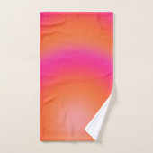 レクルール03ホットピンクとオレンジのグラデーションのオーラ バスタオルセット (ハンドタオル)