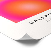 レクルール03ホットピンクとオレンジのグラデーションのオーラ ポスター (角)