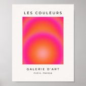 レクルール03ホットピンクとオレンジのグラデーションのオーラ ポスター (正面)