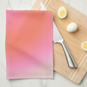 レクルール04ニュートラルピンクとオレンジのグラデーション キッチンタオル (四つ折り)