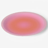 レクルール04ニュートラルピンクとオレンジのグラデーション ペーパープレート (アングル)