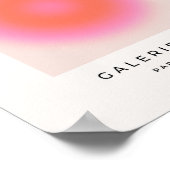 レクルール04ニュートラルピンクとオレンジのグラデーション ポスター (角)