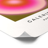 レクルール05グラデーションオリーブとピンクオーラ ポスター (角)