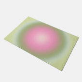 レクルール07グラデーションピンクとグリーンオーラ ドアマット (アングル)