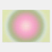 レクルール07グラデーションピンクとグリーンオーラ ラッピングペーパーシート (正面2)