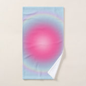 レクルール08グラデーションピンクとブルーオーラ バスタオルセット (ハンドタオル)