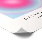 レクルール08グラデーションピンクとブルーオーラ ポスター (角)